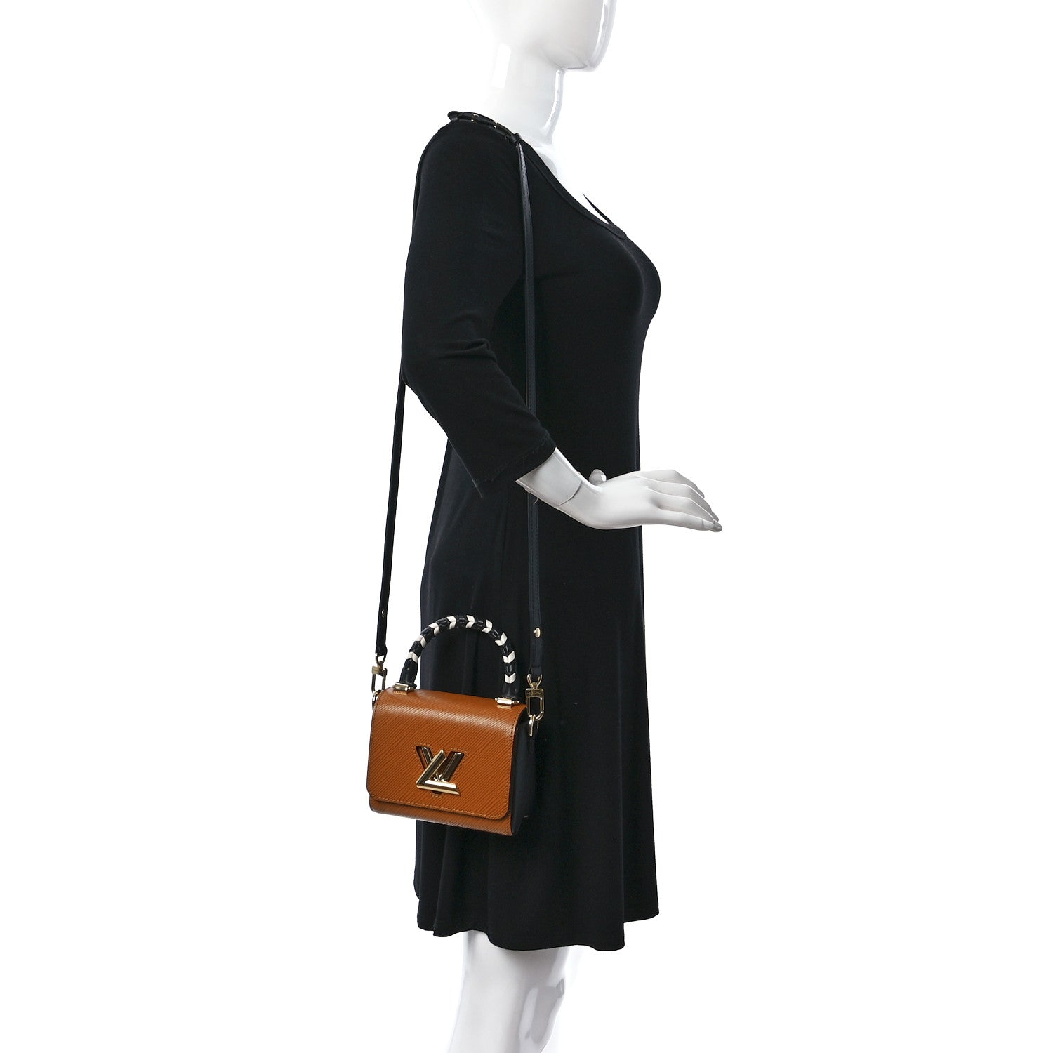 Louis Vuitton Epi Crafty Twist Shoulder Bag Mini Caramel 2 of 10