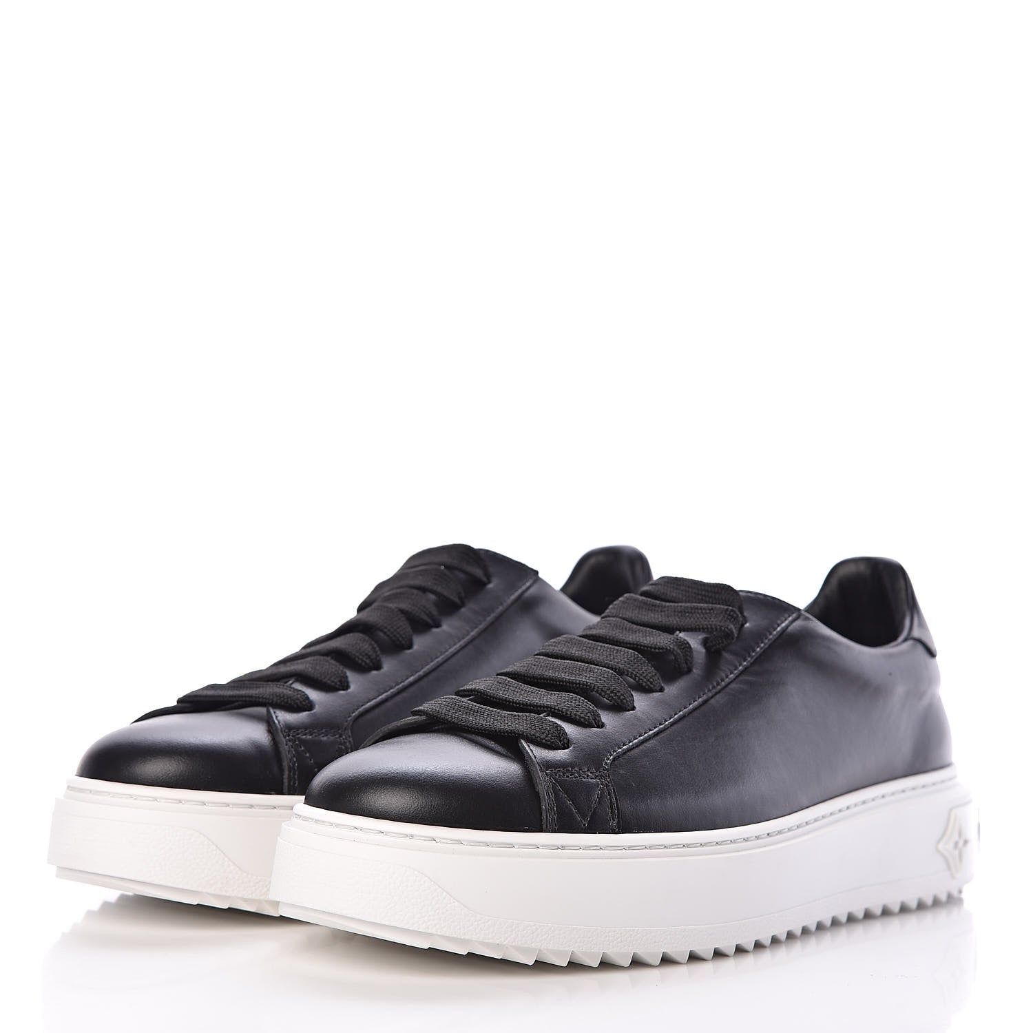 Louis Vuitton Calfskin Time Out Sneakers 39 Black 1 of 9