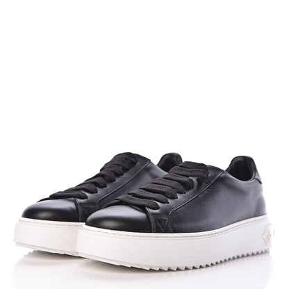Louis Vuitton Calfskin Time Out Sneakers 39 Black 1 of 9