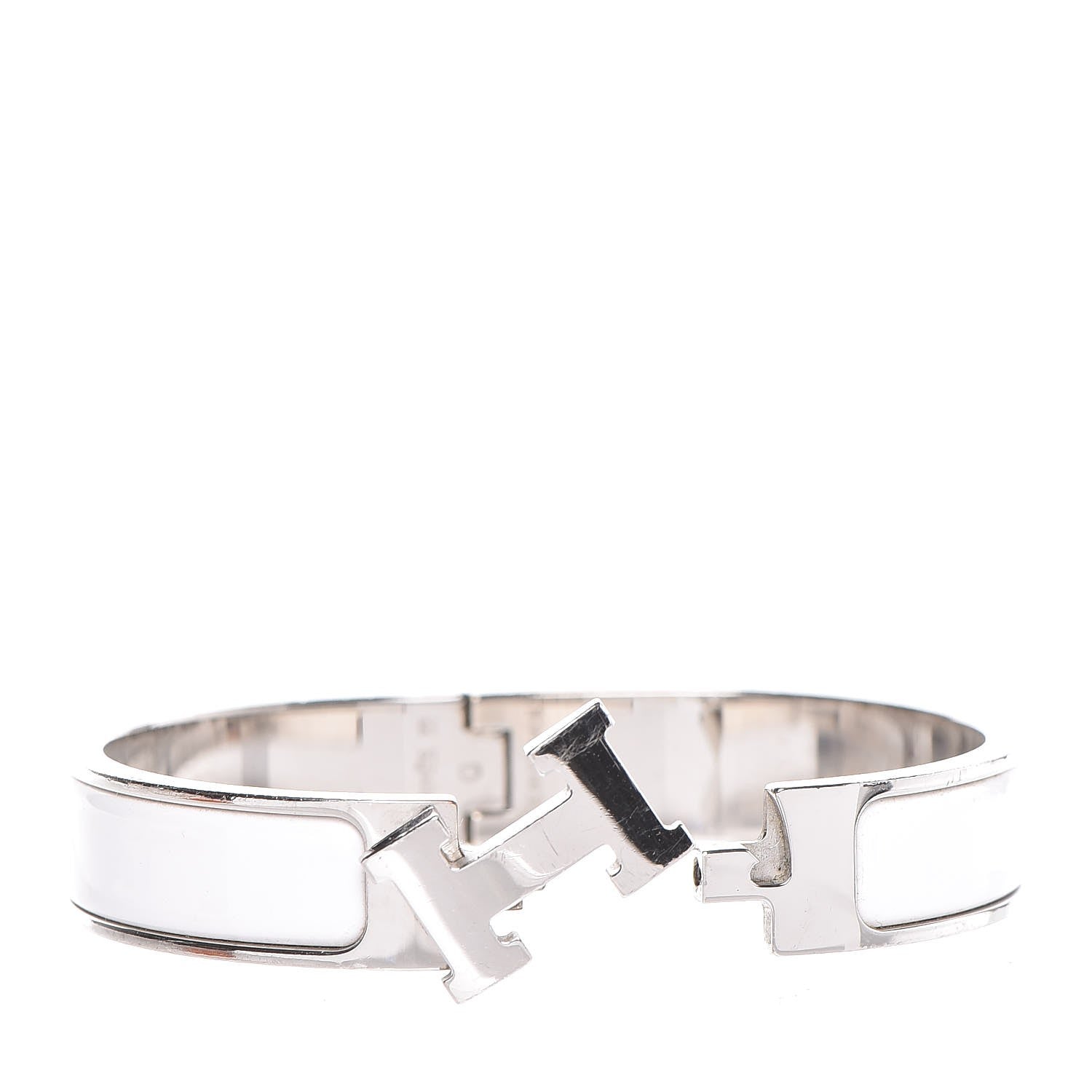 Hermes Enamel Narrow Clic Clac H Bracelet PM White 4 of 7
