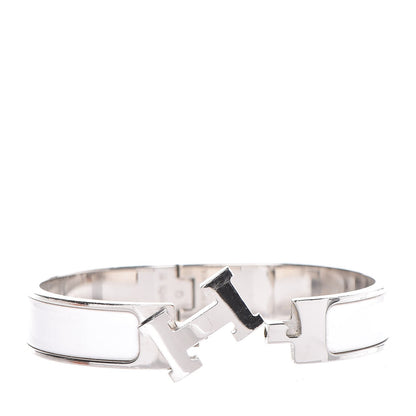 Hermes Enamel Narrow Clic Clac H Bracelet PM White 4 of 7