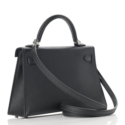 Hermes Epsom Mini Kelly Sellier 20 Black 3 of 10