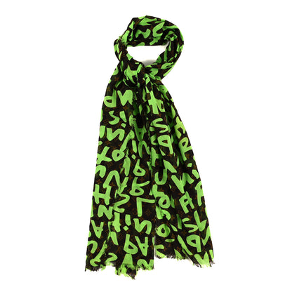 Louis Vuitton Cotton Graffiti Pareo Green 1 of 3