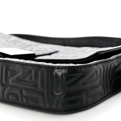 Fendi Nappa Logo Embossed Baguette Black 10 of 10