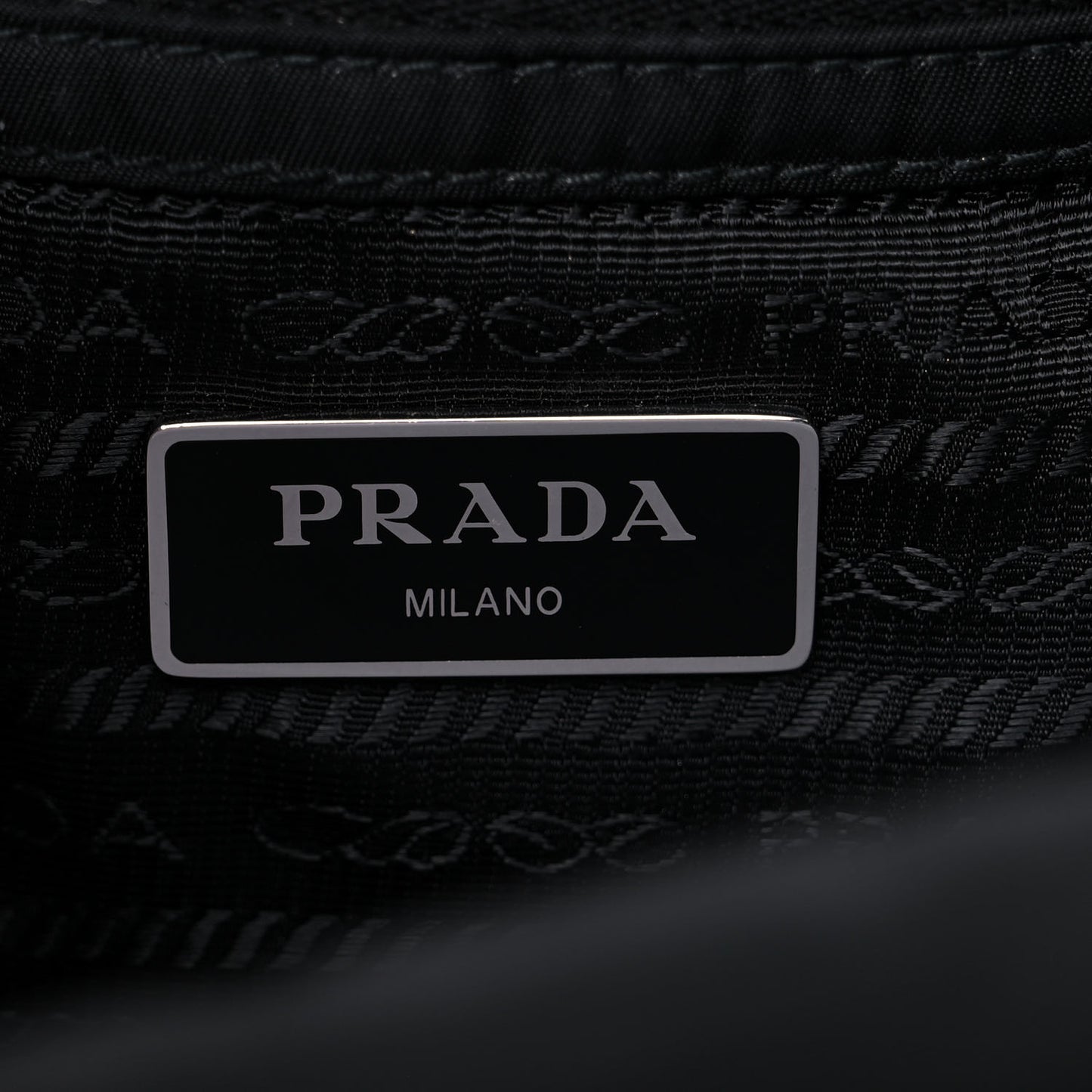 Re-Nylon Nappa Triangle Quilted Padded Double Handled Zip Pocket Tote Black