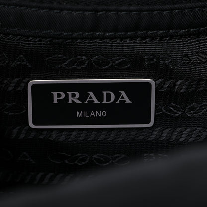 Prada Re-Nylon Nappa Triangle Quilted Padded Double Handled Zip Pocket Tote Black 6 of 10