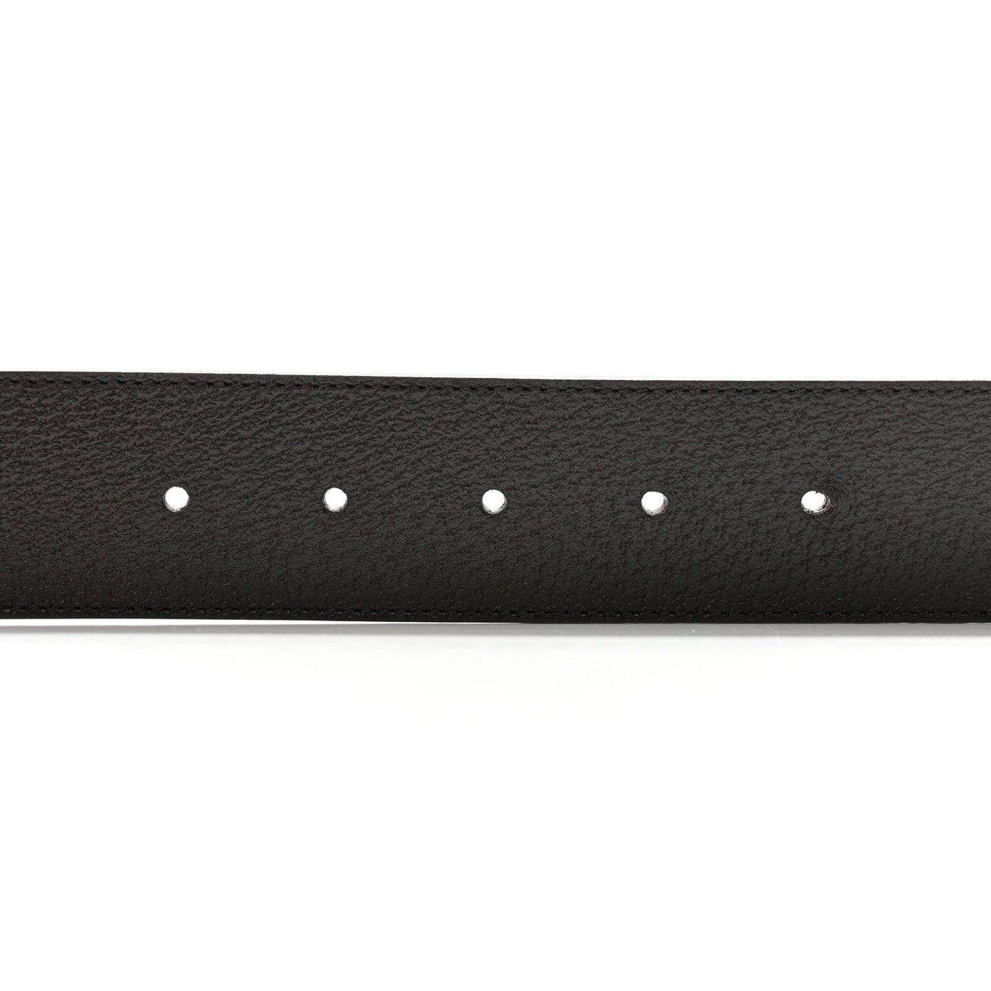 Textured Dollar Calfskin Double G 40mm Belt 80 32 Dark Cocoa