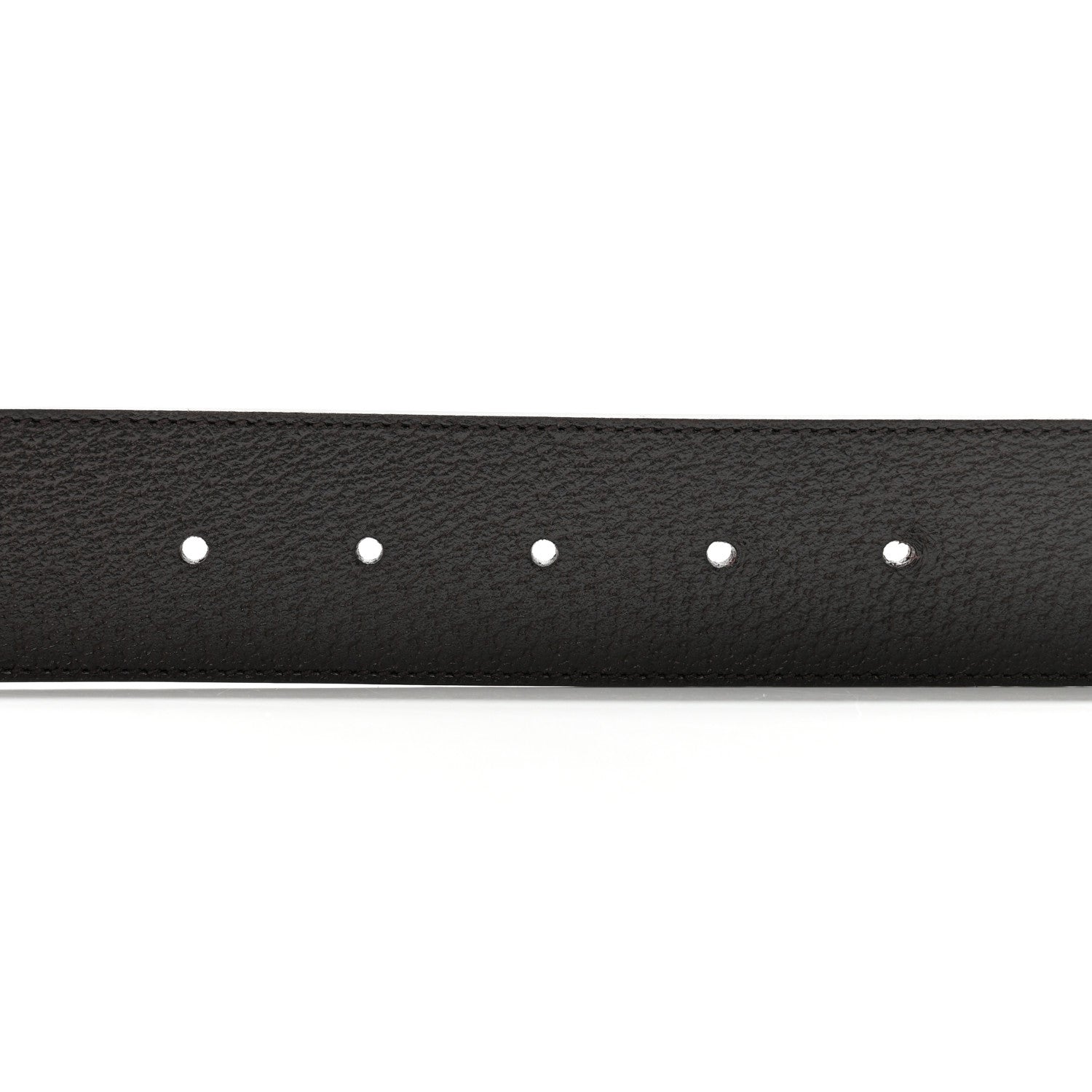 Gucci Textured Dollar Calfskin Double G 40mm Belt 80 32 Dark Cocoa 4 of 8