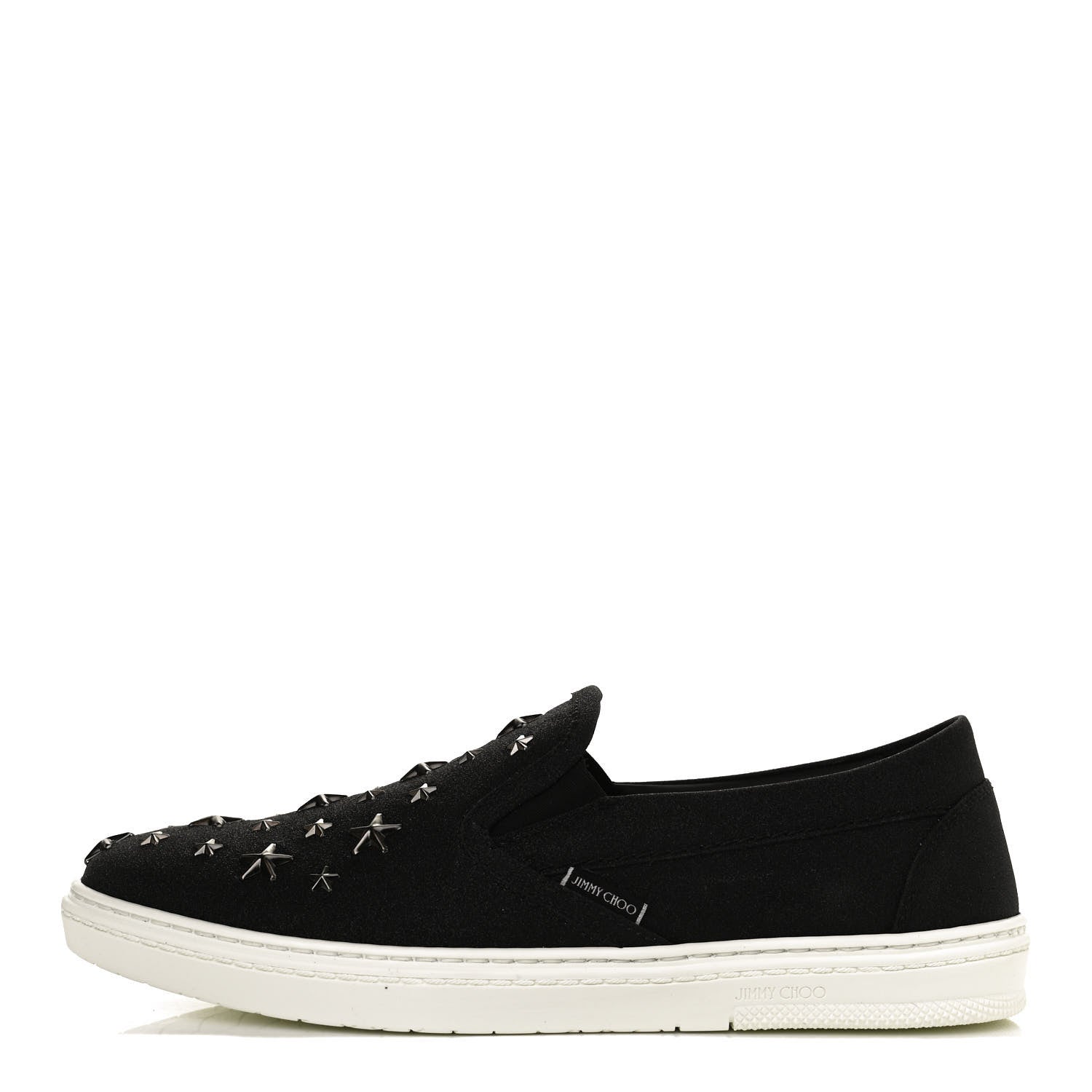 Jimmy Choo Fine Glitter Suede Calfskin Mens Grove Sneakers 40.5 Black 1 of 10