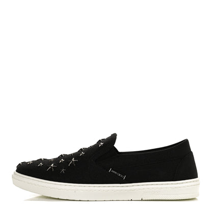 Jimmy Choo Fine Glitter Suede Calfskin Mens Grove Sneakers 40.5 Black 1 of 10