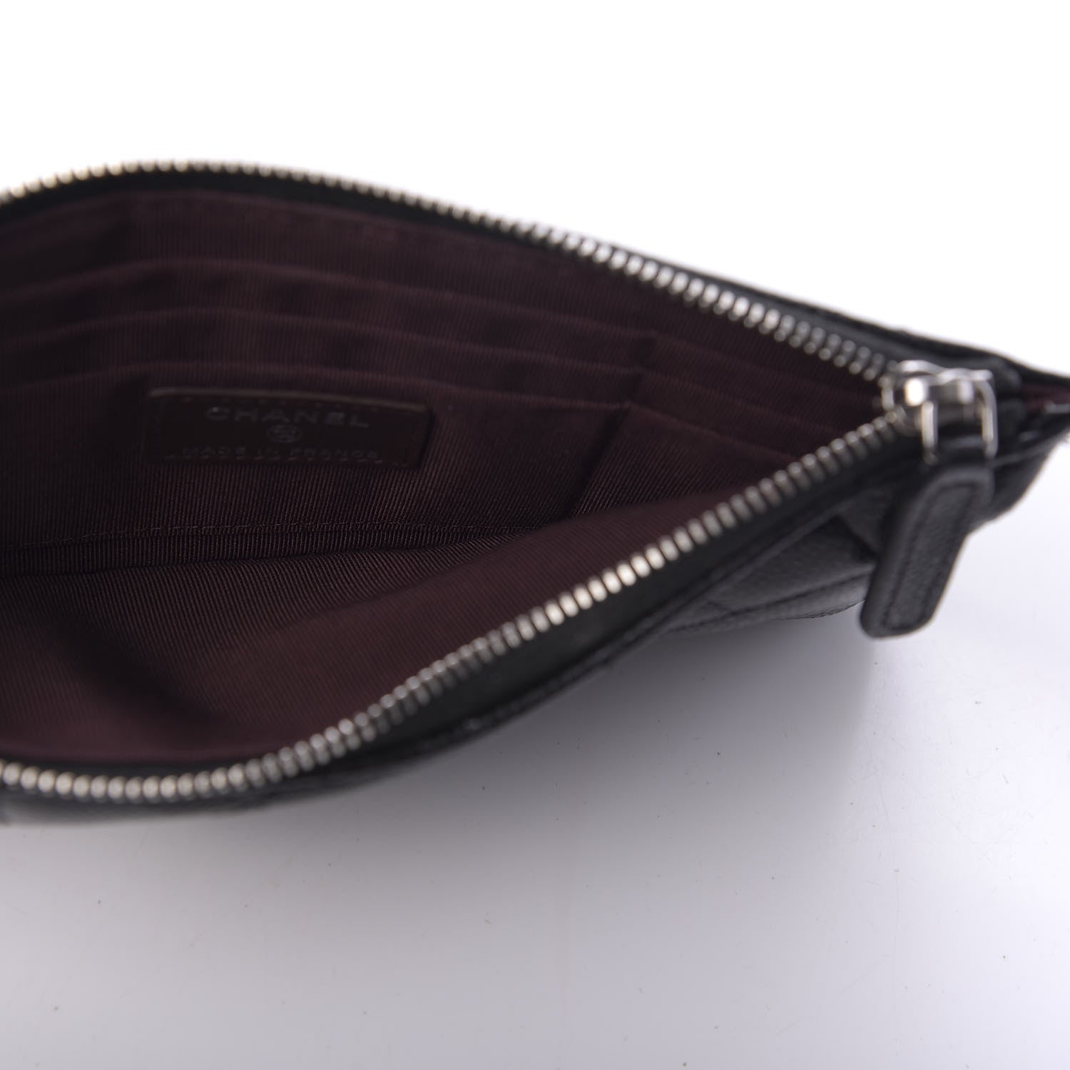 Chanel Caviar Quilted Classic Flat Wallet Pouch Black 5 of 10