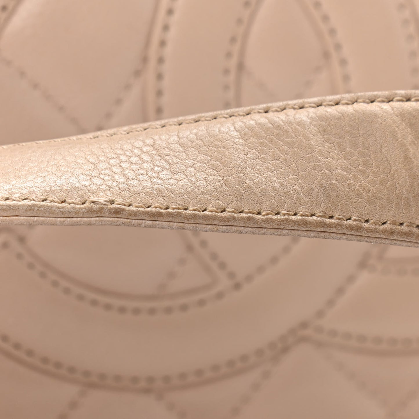 Caviar Quilted Grand Shopping Tote GST Beige Clair