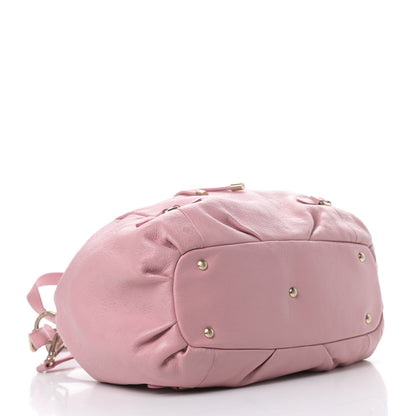 MCM Calfskin Ottomar Drawstring Shoulder Bag Pink 4 of 18