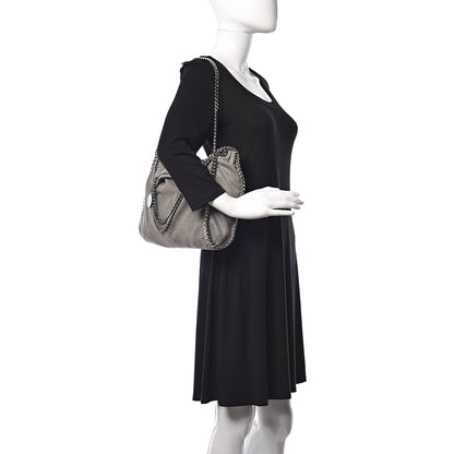 Stella McCartney Shaggy Deer Falabella Fold Over Tote Grey 2 of 9