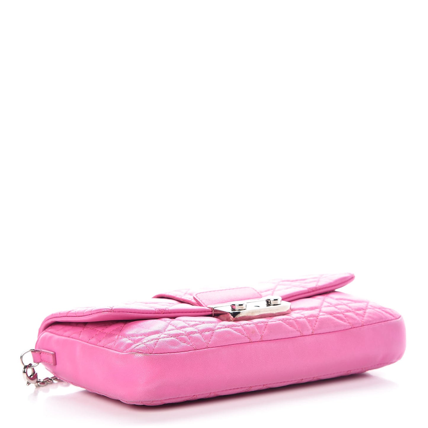 Lambskin Cannage New Lock Pouch Rose Sorbet