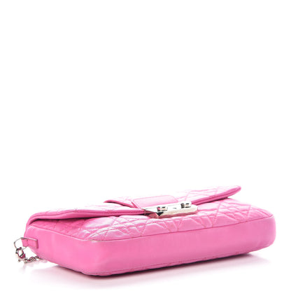 Christian Dior Lambskin Cannage New Lock Pouch Rose Sorbet 4 of 15