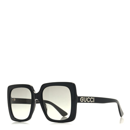 Gucci Crystal Square Frame GG Sunglasses GG0418S Black 1 of 8