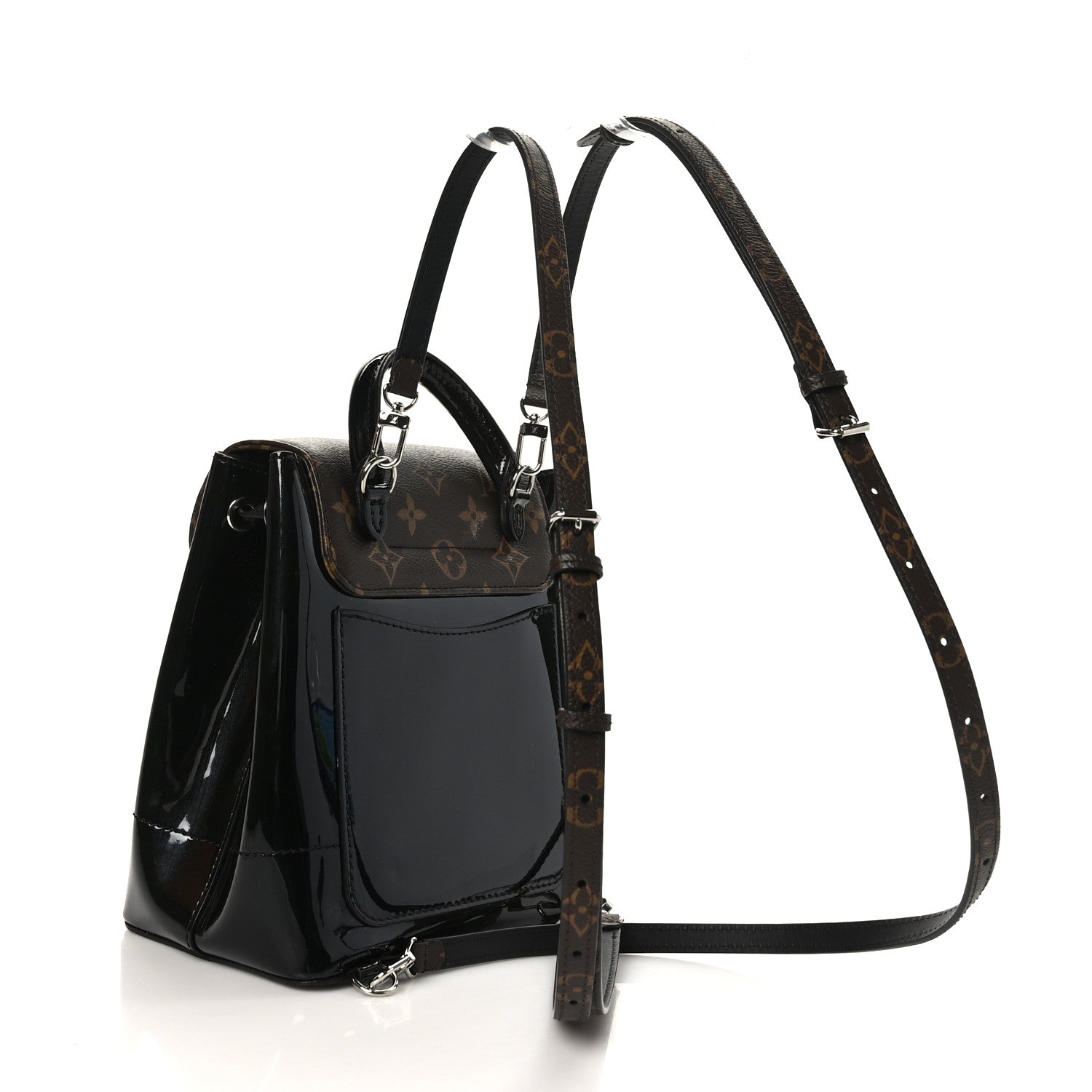 Louis Vuitton Patent Monogram Hot Springs Backpack Black 3 of 9