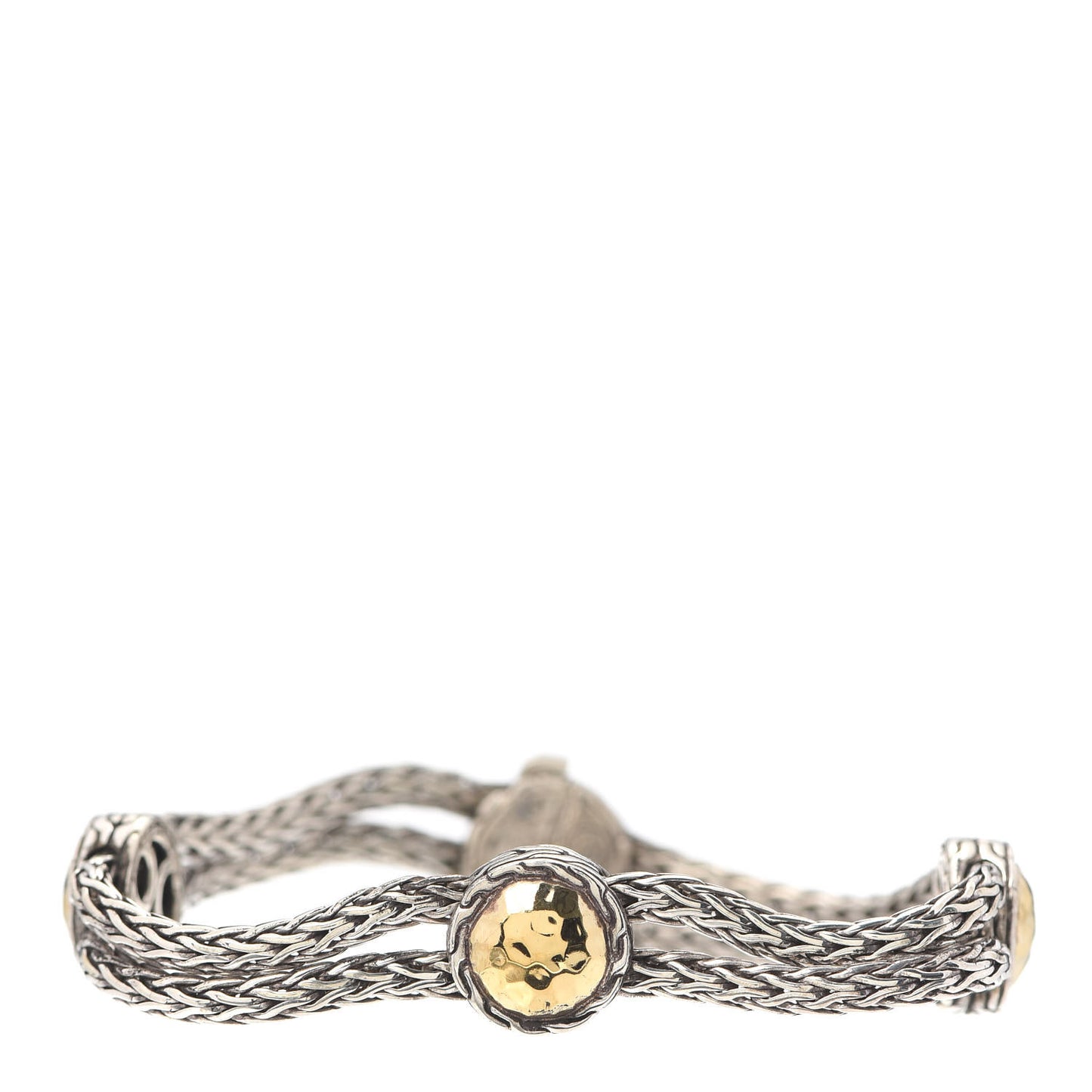 Sterling Silver 22K Yellow Gold 12mm Palu Station Bracelet
