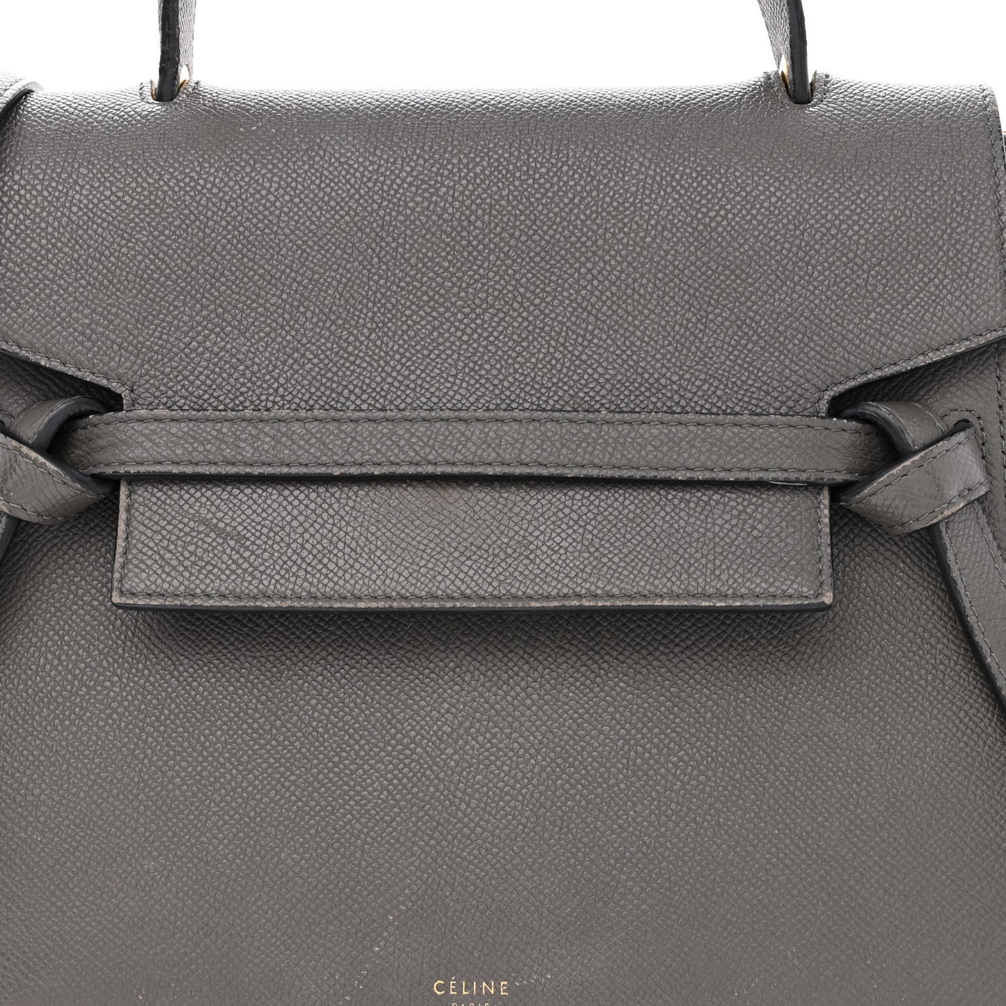 Grained Calfskin Micro Belt Bag Grey