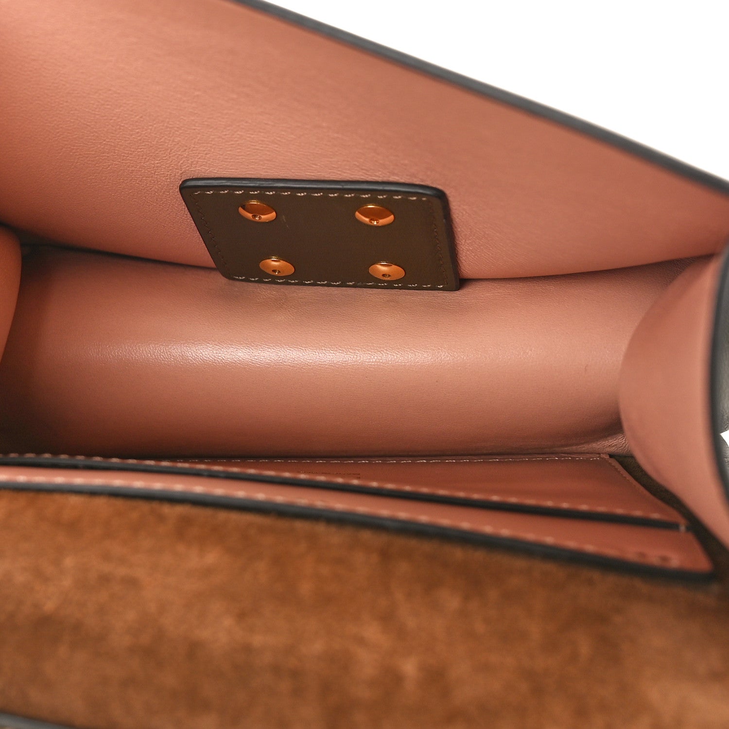 Fendi Vitello Grace Matte Small Kan U Shoulder Bag Wood 5 of 8