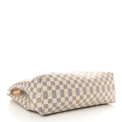 Louis Vuitton Damier Azur Graceful MM Rose Ballerine 4 of 14