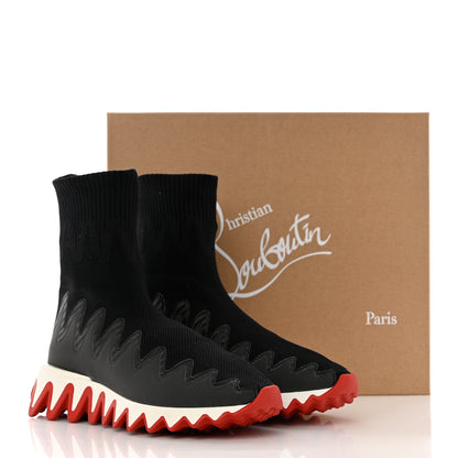 Christian Louboutin Knit Mesh Sharky Sock Sneakers 37 Black 8 of 8