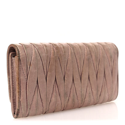 Miu Miu Nappa Lux Matelasse Flap Wallet Mughetto 3 of 10