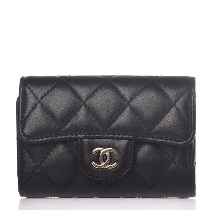 Chanel Lambskin Quilted 4 Key Holder Black 1 of 9