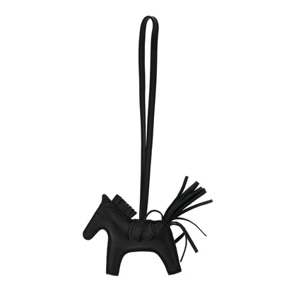 Hermes Milo Lambskin Grigri Rodeo Horse Bag Charm PM So Black 1 of 4
