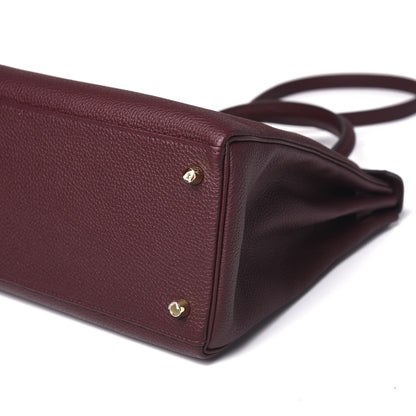 Hermes Togo Kelly Retourne 35 Bordeaux 8 of 9