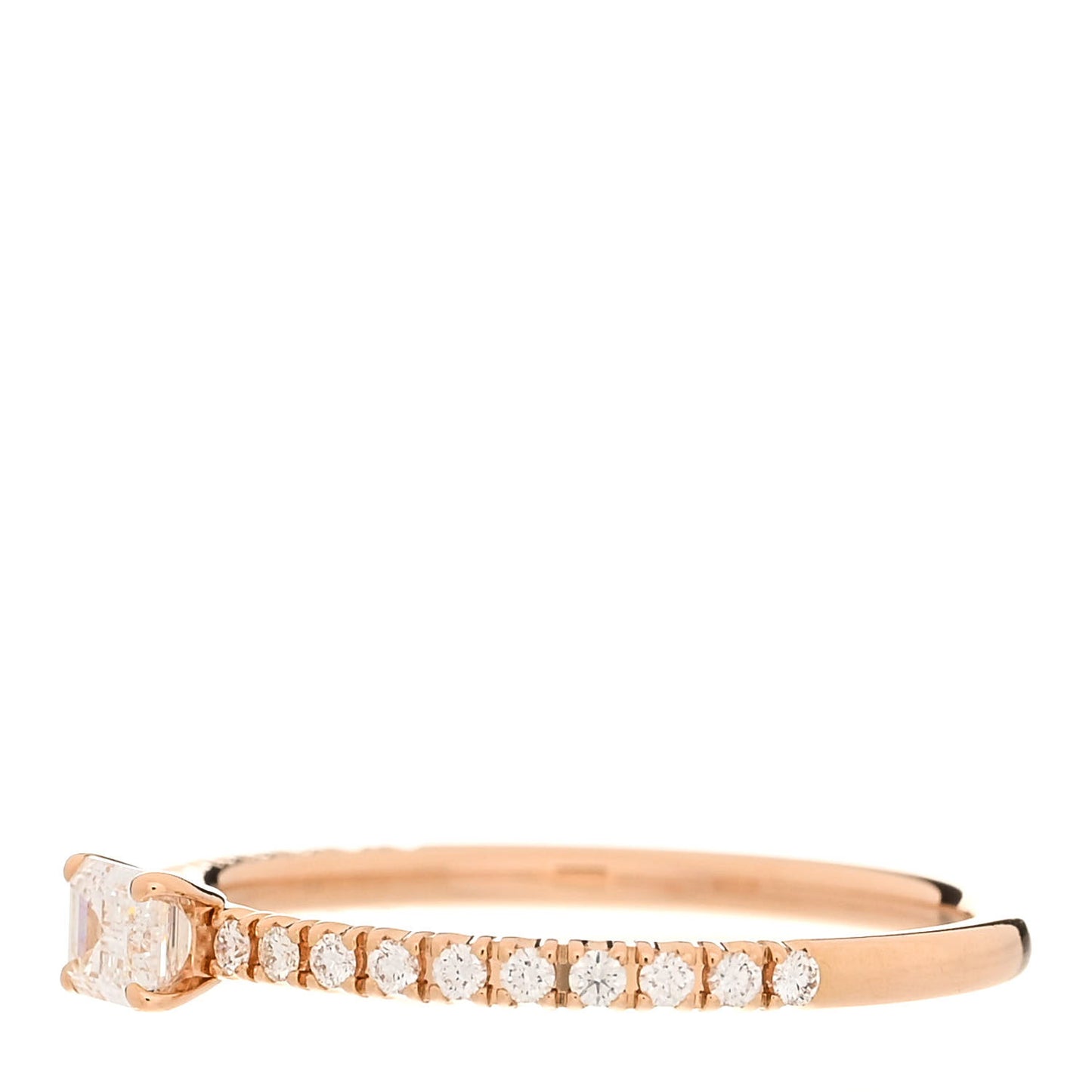 18K Pink Gold Diamond Etincelle De Cartier Engagement Ring 50 5.25