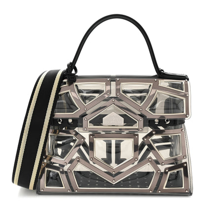 Delvaux Vinyl Gladiator Tempete Satchel Antique Silver Gold 1 of 9