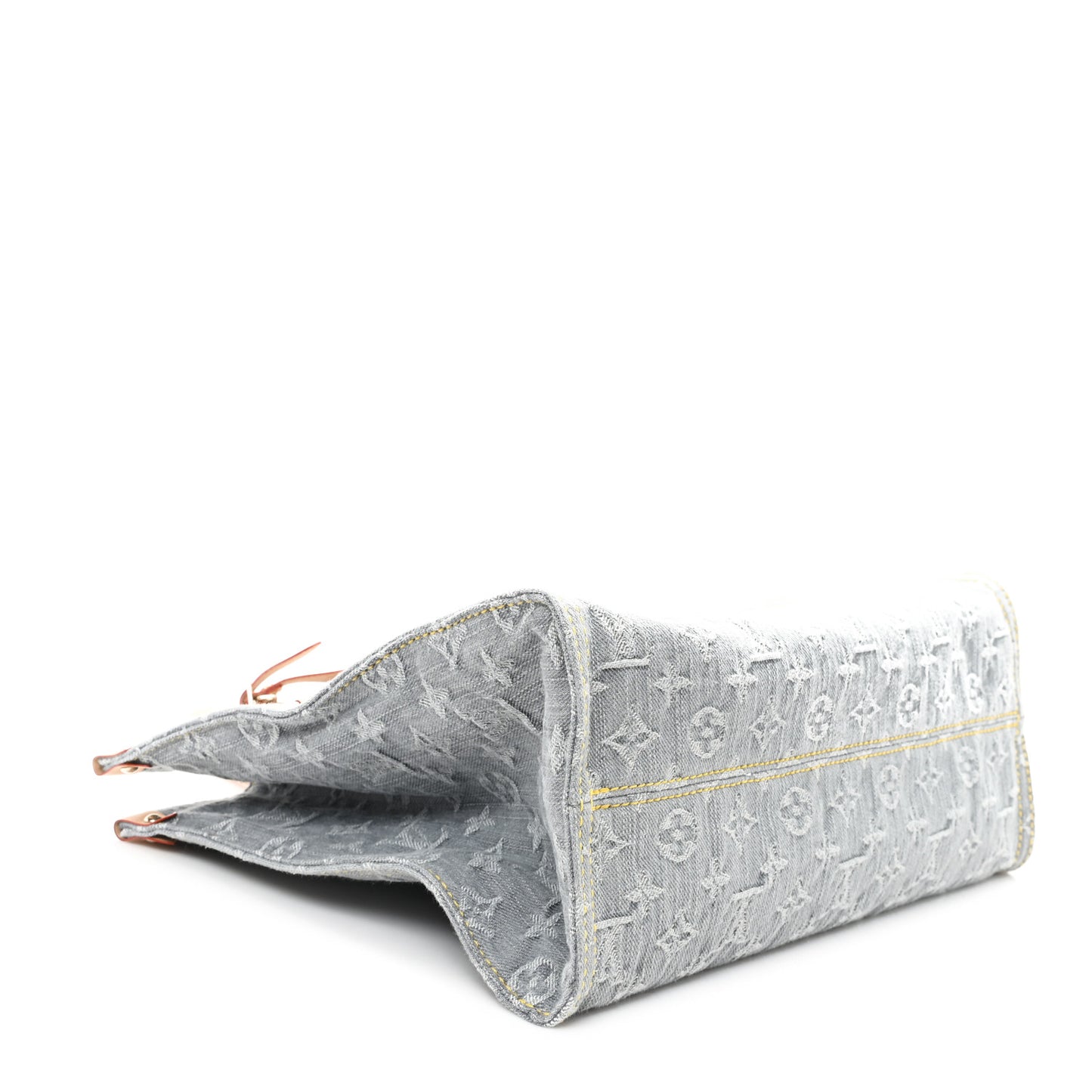 Monogram Denim Onthego MM Washed Gray