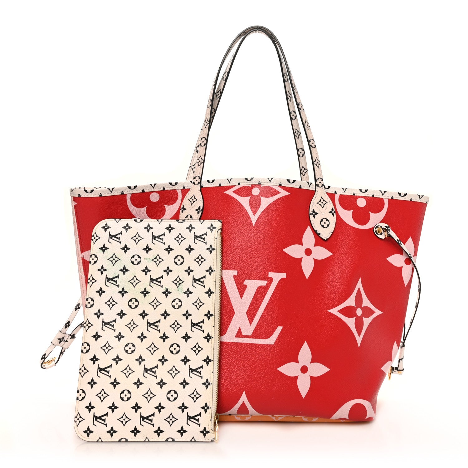 Louis Vuitton Monogram Giant Neverfull MM Rouge 3 of 11