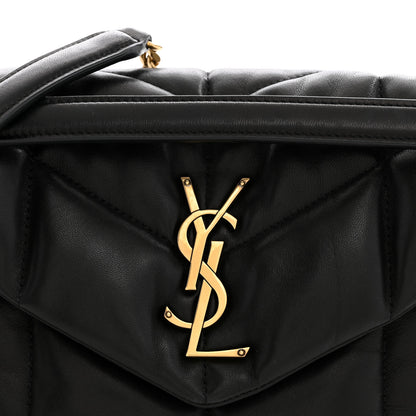 Saint Laurent Lambskin Quilted Small Loulou Puffer Monogram Chain Satchel Black 8 of 10