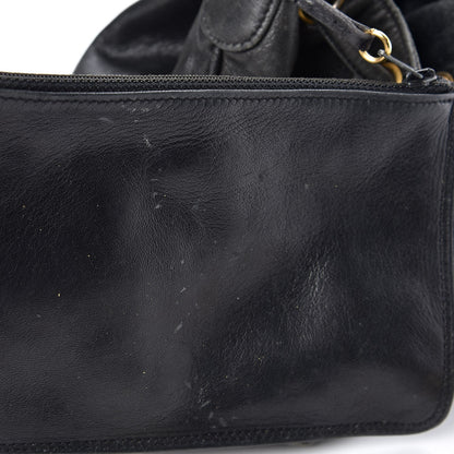 Chanel Lambskin CC Drawstring Shoulder Bag Black 10 of 14