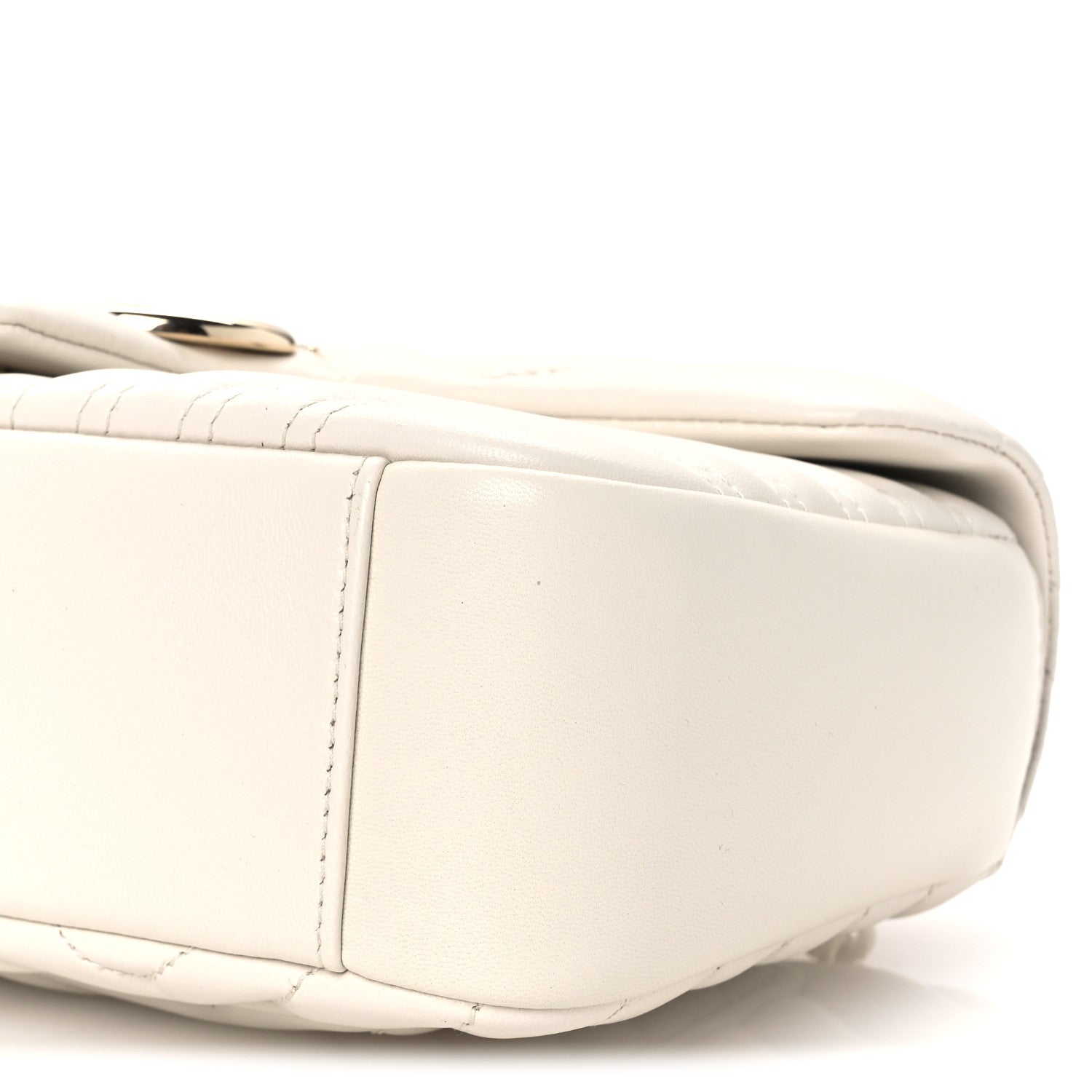 Gucci Lambskin Matelasse Medium GG Marmont Shoulder Bag White 10 of 10