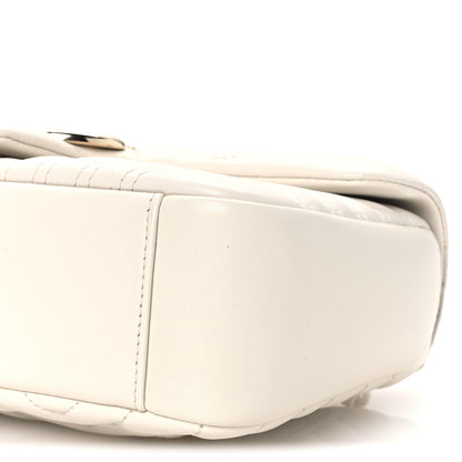 Gucci Lambskin Matelasse Medium GG Marmont Shoulder Bag White 10 of 10