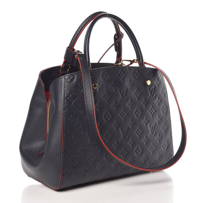 Louis Vuitton Empreinte Montaigne MM Marine Rouge 4 of 10