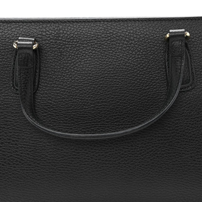 Gucci Pebbled Calfskin Medium Soho Top Handle Satchel Black 13 of 14