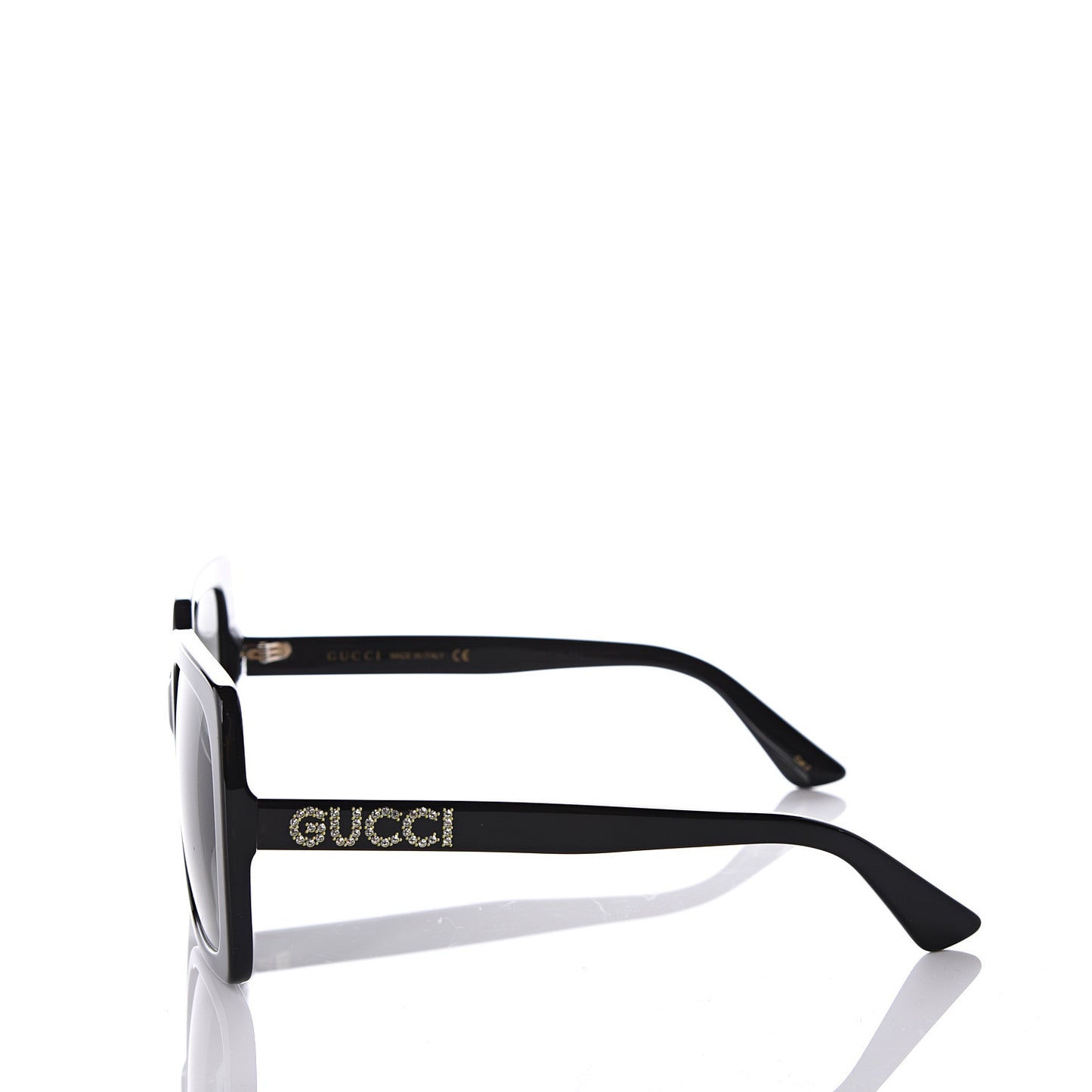 Crystal Square Frame GG Sunglasses GG0418S Black