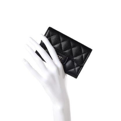 Chanel Caviar Quilted Flap Card Holder Black 1 of 8