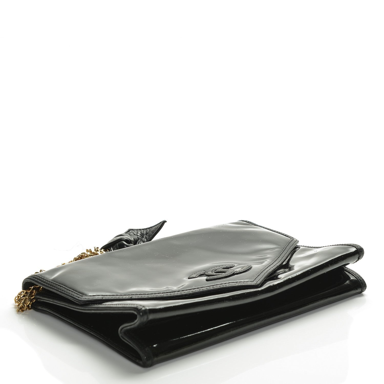 Chanel Patent CC Envelope Flap Black 4 of 7