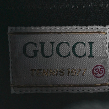 Gucci Econyl Nylon Web Monogram Off The Grid Womens 1977 Tennis High Top Sneakers 35 Black 7 of 8