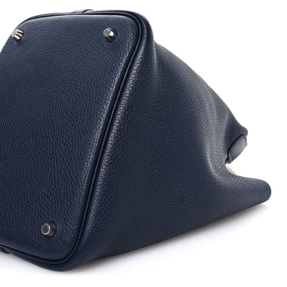 Hermes Taurillon Clemence Swift Eclat Picotin Lock 22 MM Bleu Nuit Bleu Zellige 10 of 10
