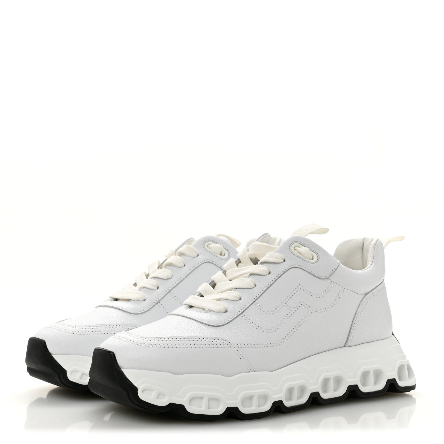 Hermes Goatskin Impulse Sneakers 37 White 4 of 11