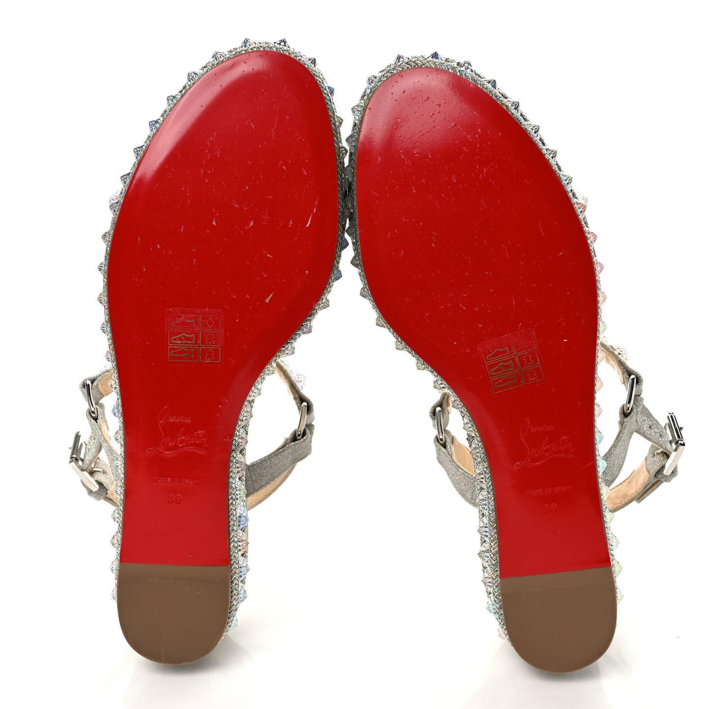 Glitter Pira Ryad 60 Platform Sandals 39 Silver
