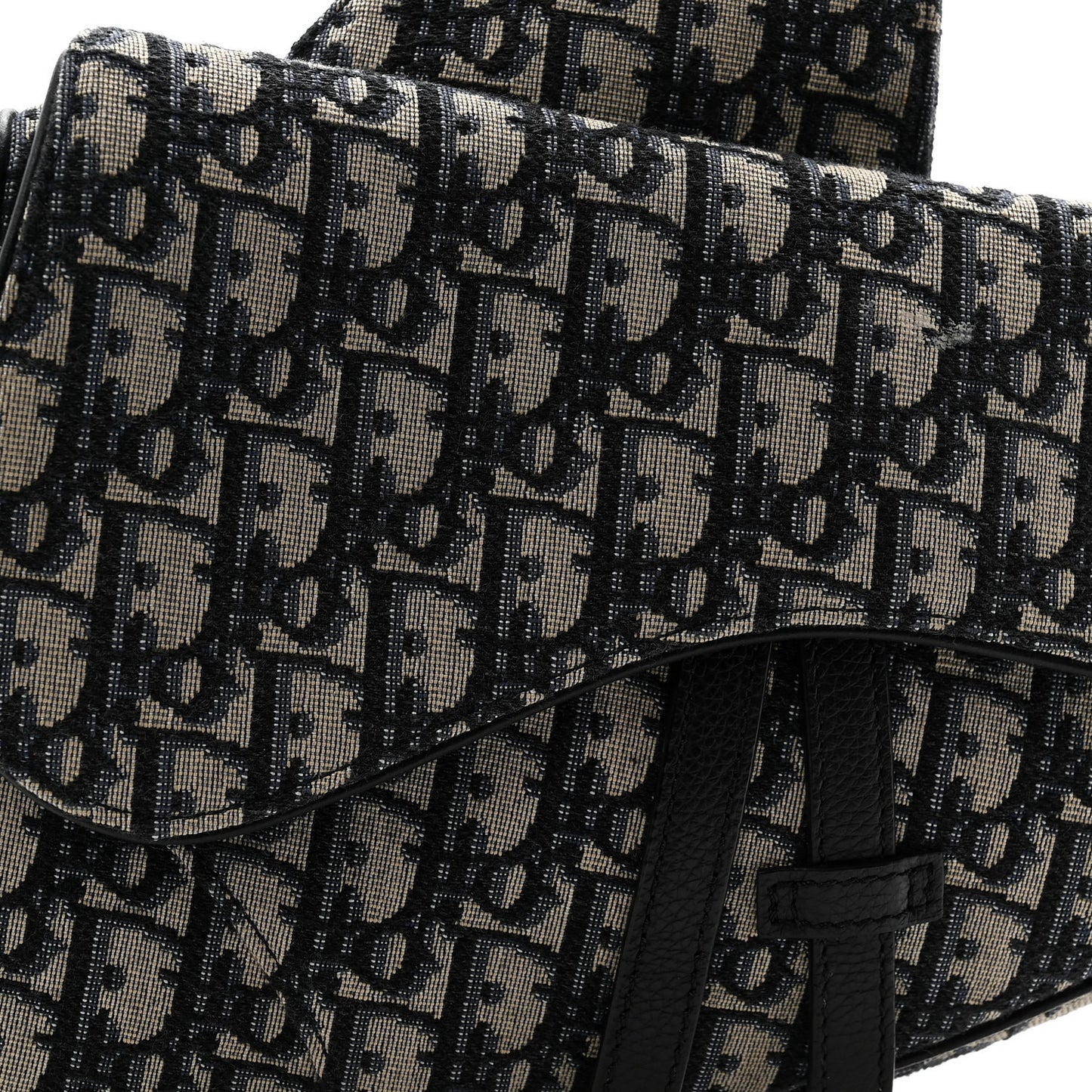 Oblique Mens Saddle Bag Blue
