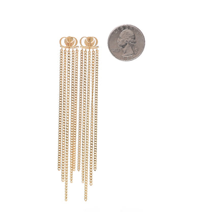 Christian Dior Danseuse Etolie Chain Drop Earrings Gold 2 of 4